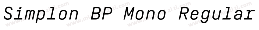 Simplon BP Mono Regular Regular字体转换